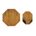 Set of 2 Octagonal Rubber Wood Coffee Tables - 31.5 Inches