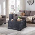 Rustic Square Wood Coffee Table for Living Room - Farmhouse Style