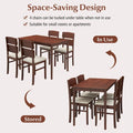 Costway 5-Piece Farmhouse Dining Table Set for 4 - Wooden Table with 4 Chairs