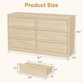 Modern 6-Drawer Bedroom Dresser - Stylish Storage Organizer Chest