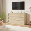 Modern 6-Drawer Bedroom Dresser - Stylish Storage Organizer Chest
