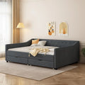 Christopher Knight Home Bennett Tufted Daybed Sofa with Storage Drawers and Stylish Curved Arms