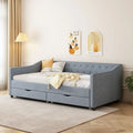 Christopher Knight Home Bennett Tufted Daybed Sofa with Storage Drawers and Stylish Curved Arms