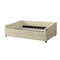 Christopher Knight Home Bennett Tufted Daybed Sofa with Storage Drawers and Stylish Curved Arms