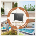 AECOJOY Stainless Steel Outdoor Kitchen Sink with Hose Hookup and Grill Prep Table Island Cabinets