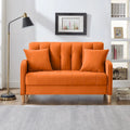 Contemporary Velvet Tufted Loveseat for Small Living Spaces - Beige Upholstered Sofa