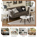 Costway Round 2-Tier Side Table - Versatile Nightstand for Bedroom and Living Room