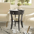 Costway Round 2-Tier Side Table - Versatile Nightstand for Bedroom and Living Room
