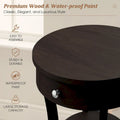 Costway Round 2-Tier Side Table - Versatile Nightstand for Bedroom and Living Room