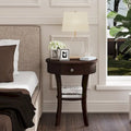 Costway Round 2-Tier Side Table - Versatile Nightstand for Bedroom and Living Room