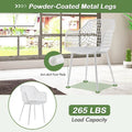 Set of 4 Modern Plastic Shell Dining Chairs with Metal Legs by Costway