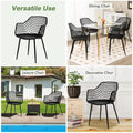Set of 4 Modern Plastic Shell Dining Chairs with Metal Legs by Costway