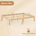 Costway 14-Inch Wooden Platform Bed Frame for Twin, Full, and Queen Sizes with Rubber Support