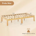 Costway 14-Inch Wooden Platform Bed Frame for Twin, Full, and Queen Sizes with Rubber Support