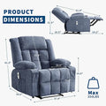 Heat and Massage Recliner Chair with Remote Control