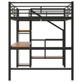 Complete Loft Bed Set with Desk, Storage Staircase, Compact Wardrobe, and LED Lighting