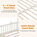 Gymax Twin to King Wooden House Bed Daybed with Safety Rails & Customizable Design