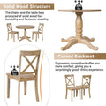 5-Piece Modern Dining Set for 4: Round Table with 4 Kitchen Chairs