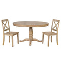 5-Piece Modern Dining Set for 4: Round Table with 4 Kitchen Chairs