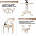 5-Piece Modern Dining Set for 4: Round Table with 4 Kitchen Chairs