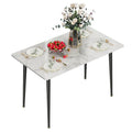 Contemporary Kitchen Table with Metal Frame and Sintered Stone Top