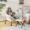 Gymax Folding Footrest Lazy Sofa Chair - Accent Leisure Armchair