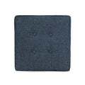 Navy Blue Woven Fabric Storage Ottoman - 18-Inch Square Tray Top