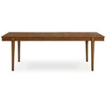 Jeyn Extendable Dining Table with Tapered Legs - Brown Hardwood, 74-92 Inches