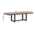 Extendable Cabal Dining Table - Farmhouse Brown Wood, 84-108 Inches