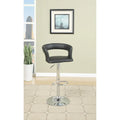 Set of 2 Adjustable Swivel Counter Height Bar Stools with Hollow Back and Armrests for Kitchen Island