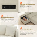 Roomfitters L-Shaped Sleeper Sofa with USB Ports, Power Outlets, and Versatile Storage Ottoman