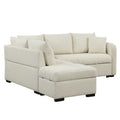 Roomfitters L-Shaped Sleeper Sofa with USB Ports, Power Outlets, and Versatile Storage Ottoman