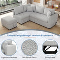 Roomfitters L-Shaped Sleeper Sofa with USB Ports, Power Outlets, and Versatile Storage Ottoman