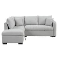 Roomfitters L-Shaped Sleeper Sofa with USB Ports, Power Outlets, and Versatile Storage Ottoman