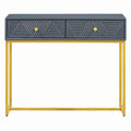 Contemporary Grey Console Table with Storage Solutions