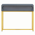Contemporary Grey Console Table with Storage Solutions