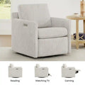 Nora Electric Reclining Swivel Chair with Footrest