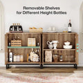 57.5-Inch Farmhouse Style Buffet Cabinet with Doors for Kitchen Storage