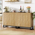 57.5-Inch Farmhouse Style Buffet Cabinet with Doors for Kitchen Storage