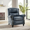 Nail-Head Trimmed Pushback Recliner with Padded Seat