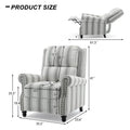 Nail-Head Trimmed Pushback Recliner with Padded Seat