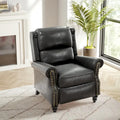 Nail-Head Trimmed Pushback Recliner with Padded Seat