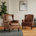 Pair of Stylish Upholstered Accent Chairs with Patterns for Living Room
