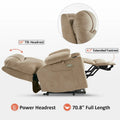 MCombo Compact Dual Motor Power Lift Recliner Chair with Massage, Dual Heating, and Adjustable Headrest - Model 7222