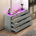 Moasis 8-Drawer High Gloss Horizontal Dresser with RGB Lighting