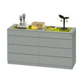 Moasis 8-Drawer High Gloss Horizontal Dresser with RGB Lighting
