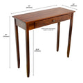 Porch & Den Holly Hill Solid Acacia Console Table with 1 Drawer