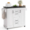 Costway Mobile Rolling Kitchen Island Cart with Wheels - Versatile Serving Utility - Learn More