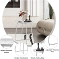 Round Metal Side Table - Waterproof for Indoor and Outdoor Use