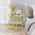 Round Metal Side Table - Waterproof for Indoor and Outdoor Use